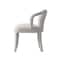 Manhattan Comfort 5-Piece Hathaway 47.24 Round Dining Set in Black with 4 Palmer Dining Armchairs in Silver Lining 4-DT03DC088AR-BKSL - alternate 6